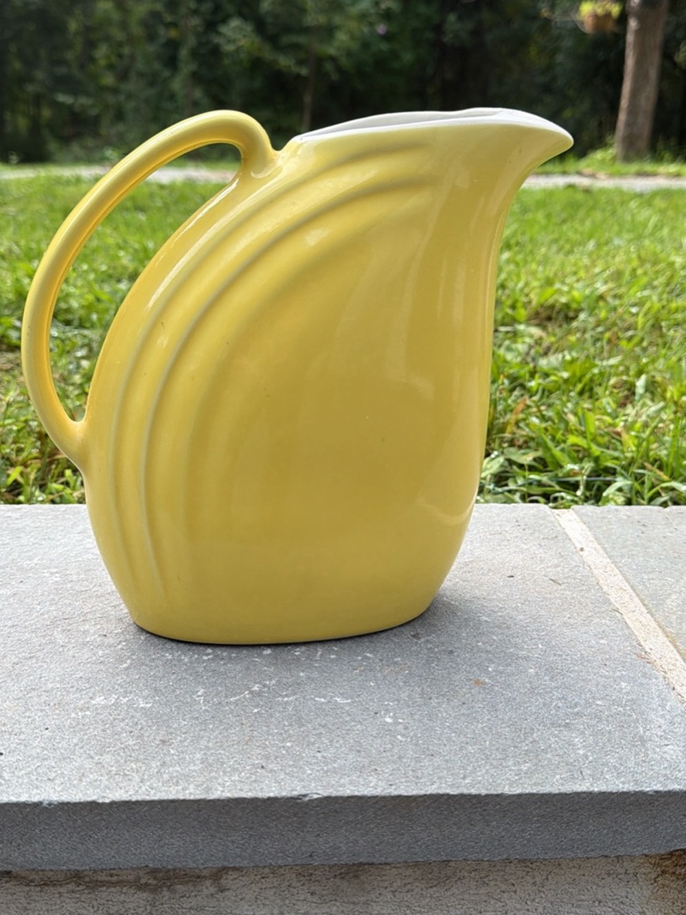 Yellow Ceramic Pitcher -